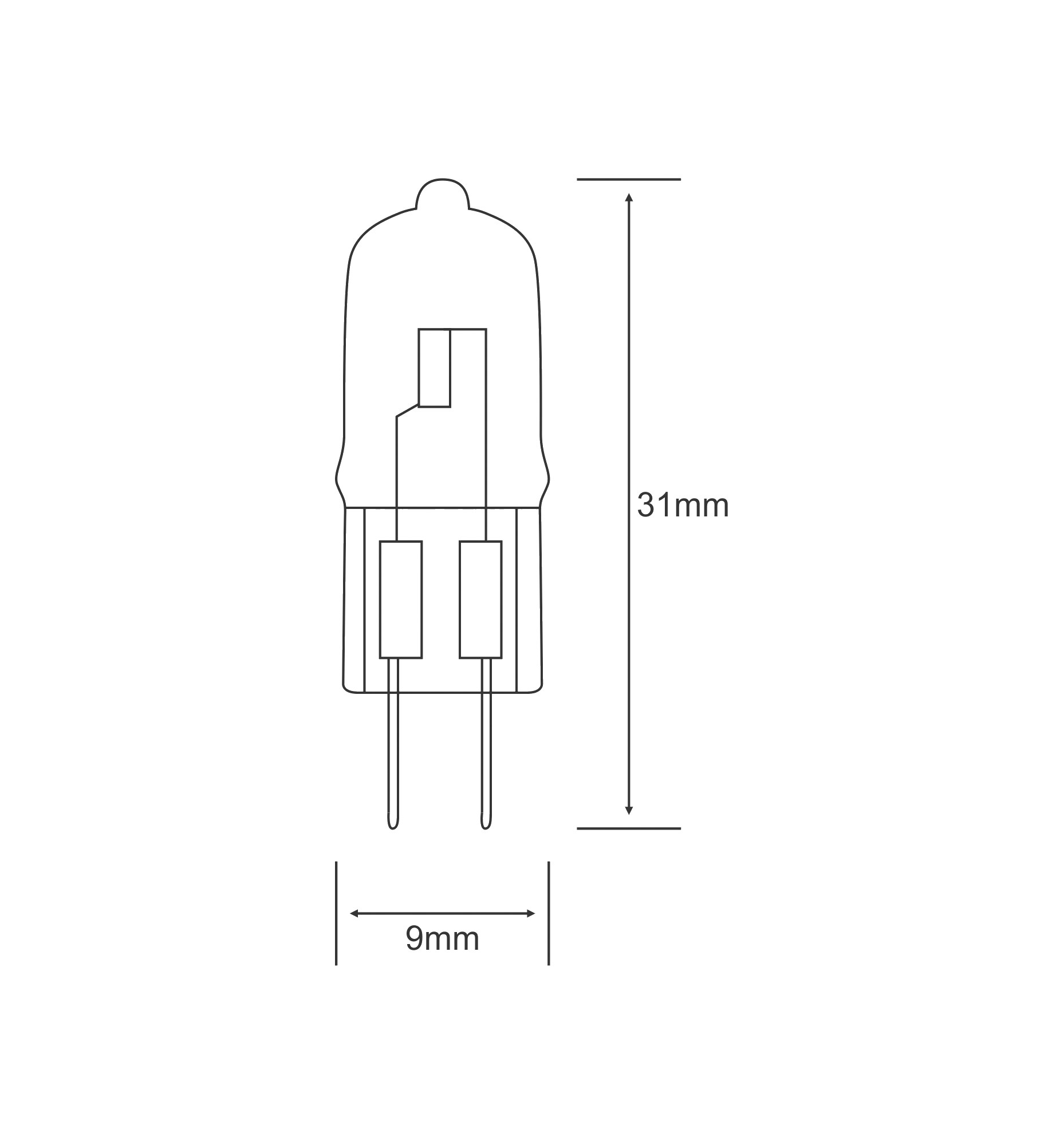 Halogen Bi-Pin Supreme Clear 5W G4 3000K 128320005  Luxram Halogen Bi-Pin